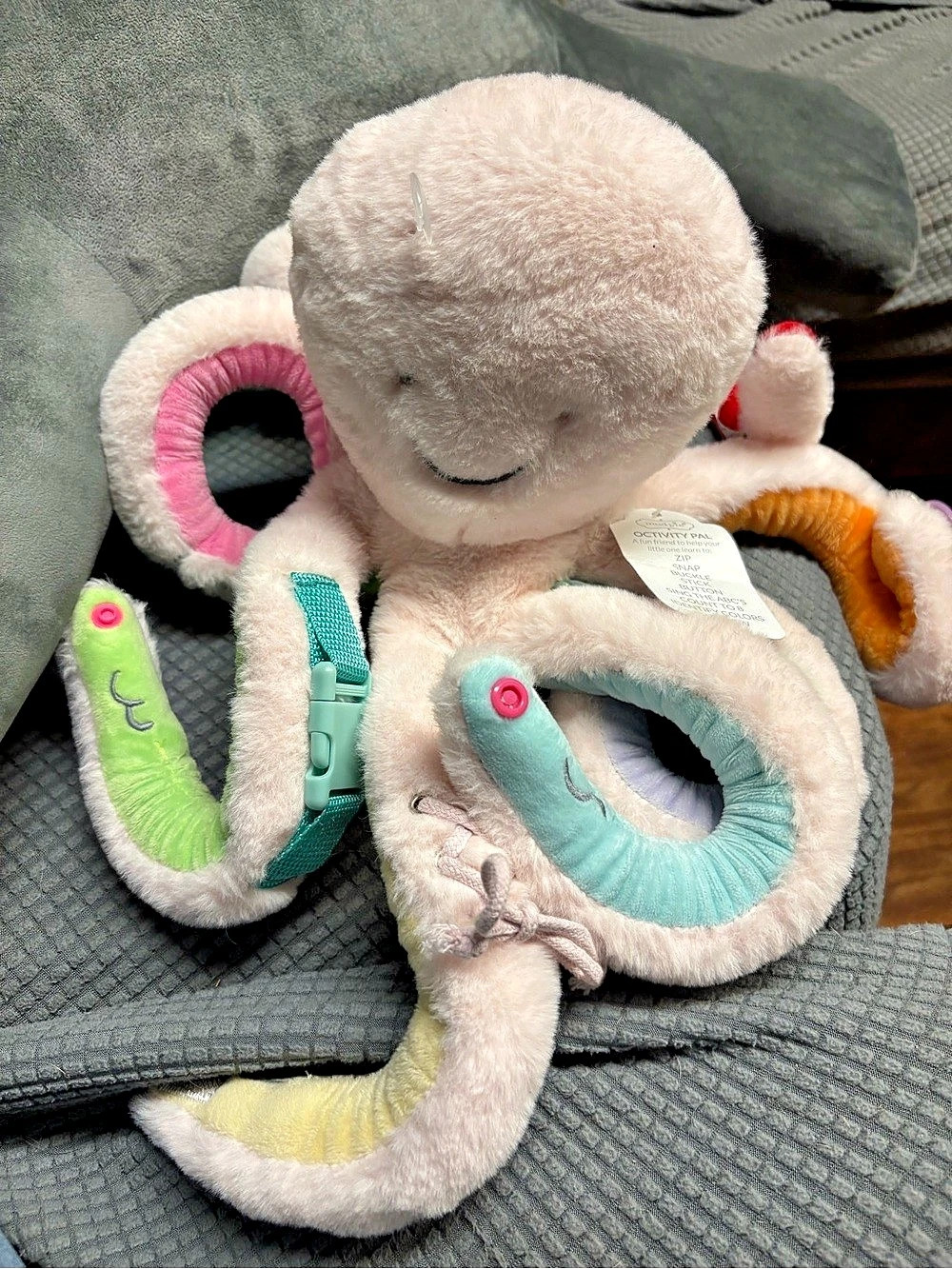 Mud Pie Pink Octivity Pal Plush Octopus Learning Toy - NWT (Retail $32.99
